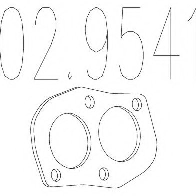 MTS 02.9541 Gasket, exhaust pipe